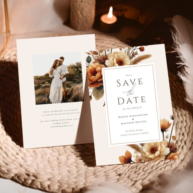 Hazelwood Fall Bloral Wedding Save the Date (Von Creator hochgeladen)