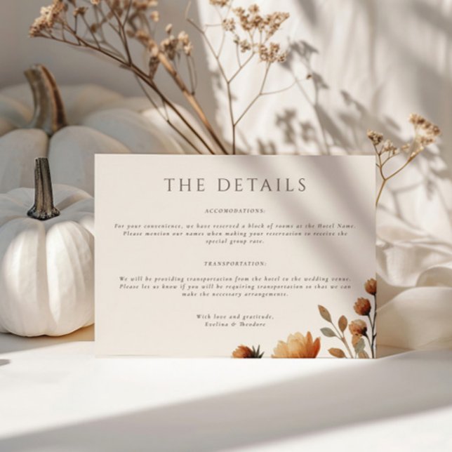 Hazelwood Landscape Wedding Details Card Einladung (Von Creator hochgeladen)