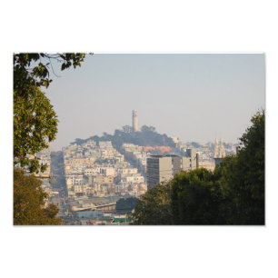 Hazy Coit Tower, San Fancisco, Kalifornien Fotodruck