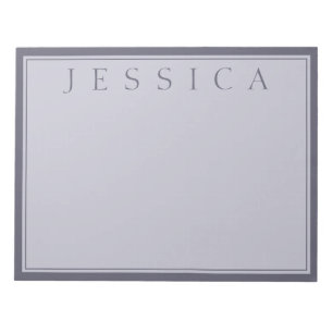 Hazy Lila & Lavender Gray Ihr Name Notizblock