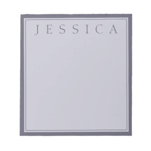 Hazy Lila & Lavender Gray Ihr Name Notizblock