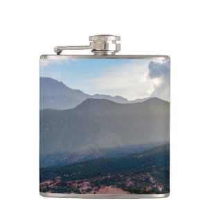 Hazy Pikes Peak Sunset Flask Flachmann