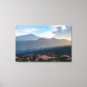 Hazy Pikes Peak Sunset Leinwand