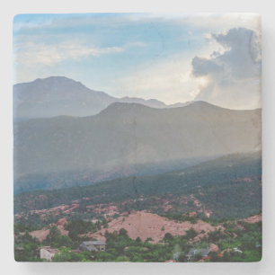 Hazy Pikes Peak Sunset Stone Untersetzer