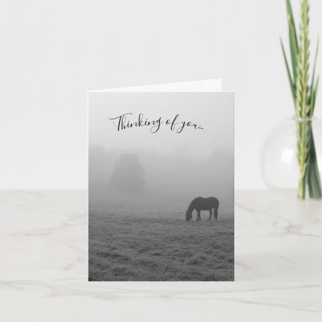 Hazzy Grazing Grayscale Denken Sie Ihre Karte (Vorderseite)
