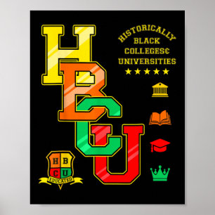 Hbcu Apparel Historisch Black Unis University Poster