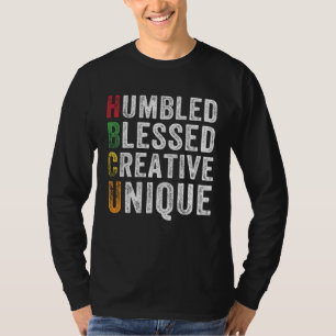 HBCU Gedemütigt Gesegnet Kreativ Einzigartig Histo T-Shirt