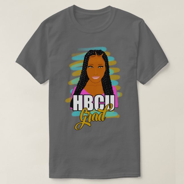 HBCU Grad Long Braids T-Shirt (Design vorne)