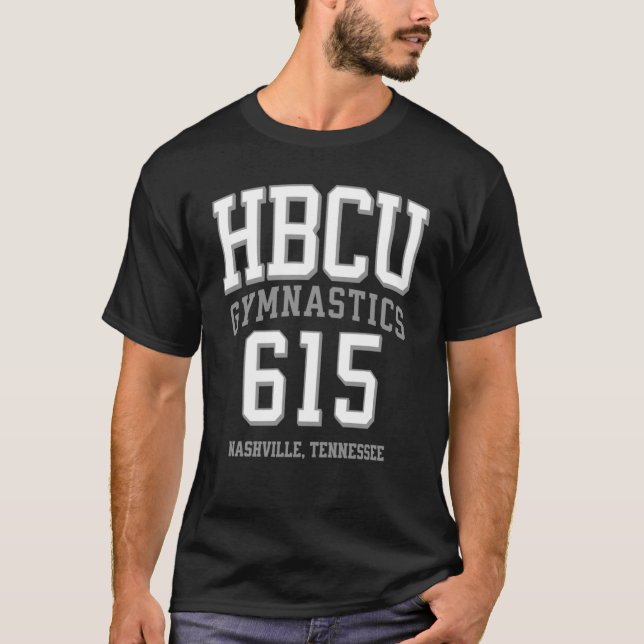HBCU Gymnastik 615 Area Code Nashville TN 1 T-Shirt (Vorderseite)