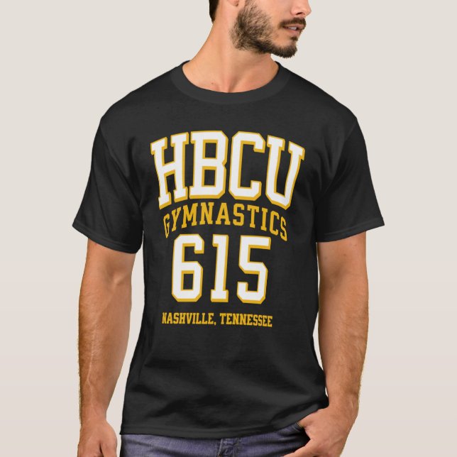 HBCU Gymnastik 615 Area Code Nashville TN T-Shirt (Vorderseite)