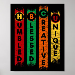 Hbcu Humbled Selige, einzigartige Schwarze Uni Poster