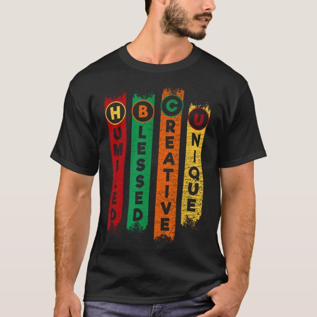 Hbcu Humbled Selige, einzigartige Schwarze Uni T-Shirt (Vorderseite)