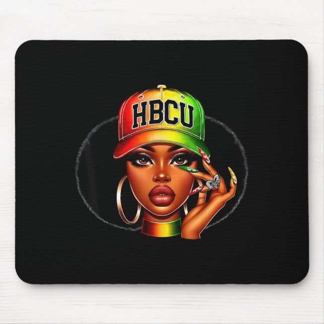 Hbcu Melanin Afro Black Women African Black Histor Mousepad (Vorne)