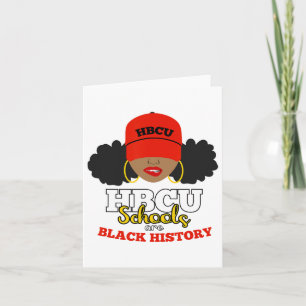 Hbcu Schulen sind Black History Monat Afro Puffs W Karte