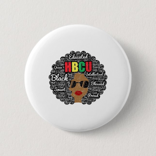 Hbcu-Shirt Absolvent Historischer Schwarzer Hochsc Button (Vorderseite)