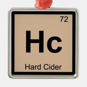 Hc - Periodisches Tabellensymbol für Hartmetallch Silbernes Ornament