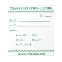 HCE Fun Transportation Change Notepad