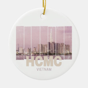 HCMC Saigon (Ho-Chi-Minh-Stadt) Skyline Vietnam Keramik Ornament