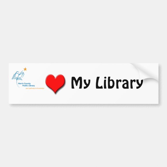 HCPL Bibliotheks-Liebe Autoaufkleber (Vorne)