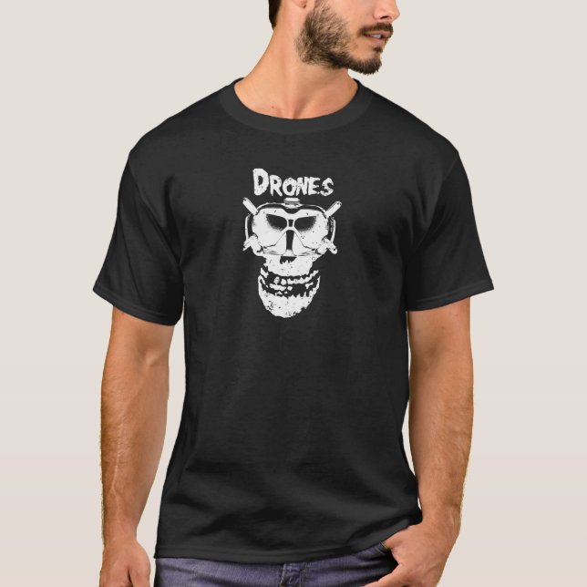 Hd Fpv Drone Goggles Skull T-Shirt (Vorderseite)