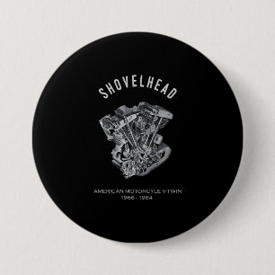 HD Motorrad Vtwin Shovelhead Motor Zeichnend Fahrr Button