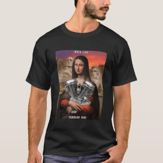 HD Panhead VTwin Motorrad Moto Lisa Vintag Mona T-Shirt