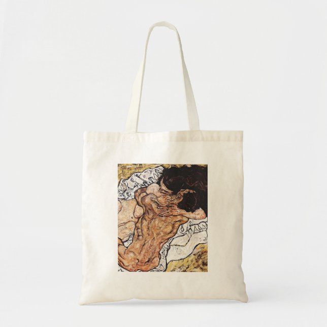 HD The Embrace, by Egon Schiele 1917 - HIGH DEFINI Tragetasche (Vorne)