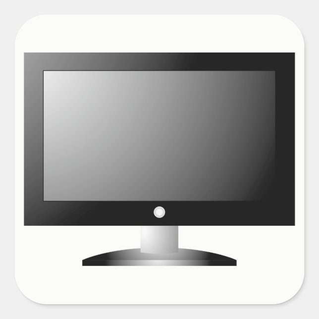 HD-TV QUADRATISCHER AUFKLEBER (Vorderseite)