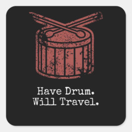 HD. WT-Sticker - Schwarz Quadratischer Aufkleber