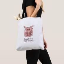 HD. WT Tote Bag - Weiß mit schwarzer Hand