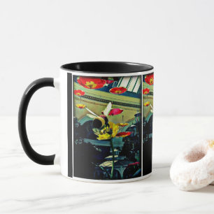 HDR-Biene + Blume Tasse