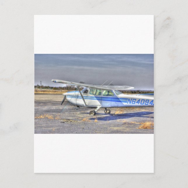 HDR-Flugzeug-Räder Set in Postkarte (Vorderseite)