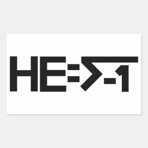 HE=√-1 (ER ist eingebildet) [ER = Quadratwurzel Rechteckiger Aufkleber
