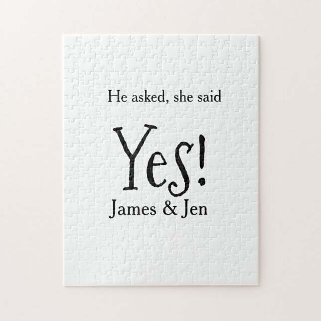 He asked she said yes engagement party name simple (Vertikal)
