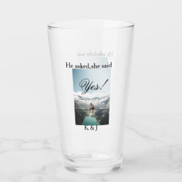 He asked she said yes engagement photo name stylis glas