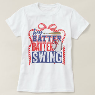 Hé Batteur Batteur Swing T-Shirt de Baseball Idée