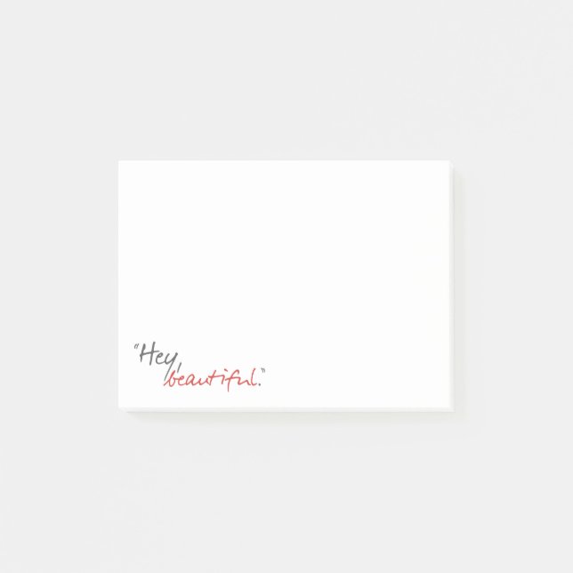 "Hé, Beau." Joe Covelli 4x3 Post-it® Notes (Devant)