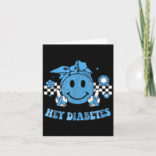 He Diabetes Diabetes Awareness Retro Leopard Smil Karte