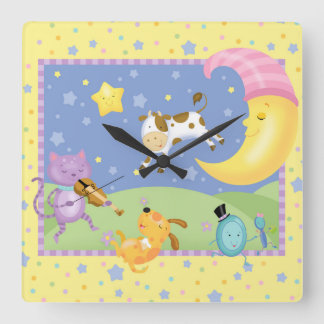 He Diddle Diddle Baby-Wanduhr Quadratische Wanduhr