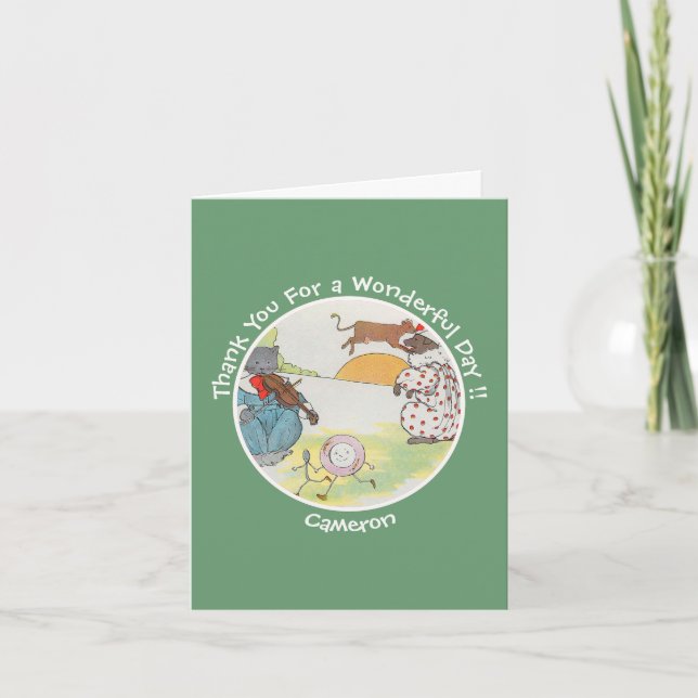 He Diddle Diddle Birthday Party Collection Dankeskarte (Vorderseite)