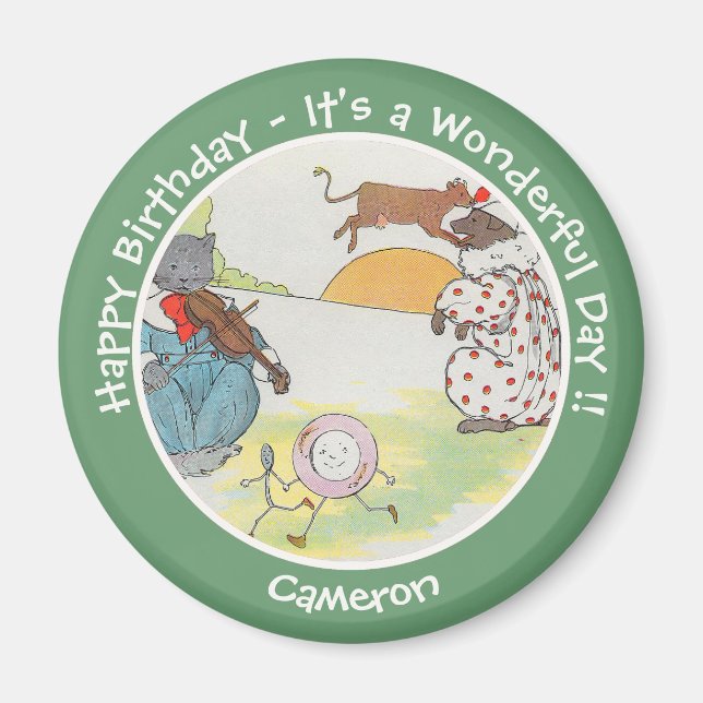 He Diddle Diddle Birthday Party Collection Magnet (Vorne)