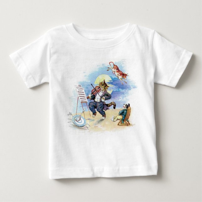 He, Diddle Diddle Kinderzimmer-Reim Baby T-shirt (Vorderseite)