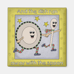 He Diddle Diddle, Kinderzimmer-Reim-Magnet Magnet