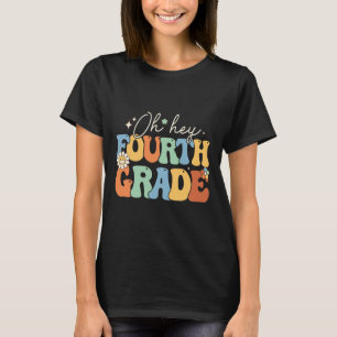 He Fourth Grade Groovy 4th Grade Teacher Back T-Shirt