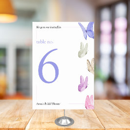 He gives me butterflies Minimalist Bridal Shower Tischnummer
