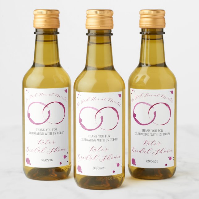 He Had Her at Merlot, Wine, Wine Stains, Shower Weinetikett (Flaschen)