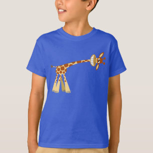 He hier He!! Niedlicher Cartoon Giraffe Kinder T - T-Shirt