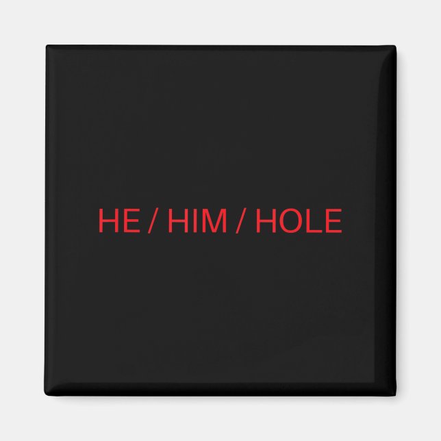 He Him Hole Shirt Funny Sarcastic Valentine's Day  Magnet (Vorne)