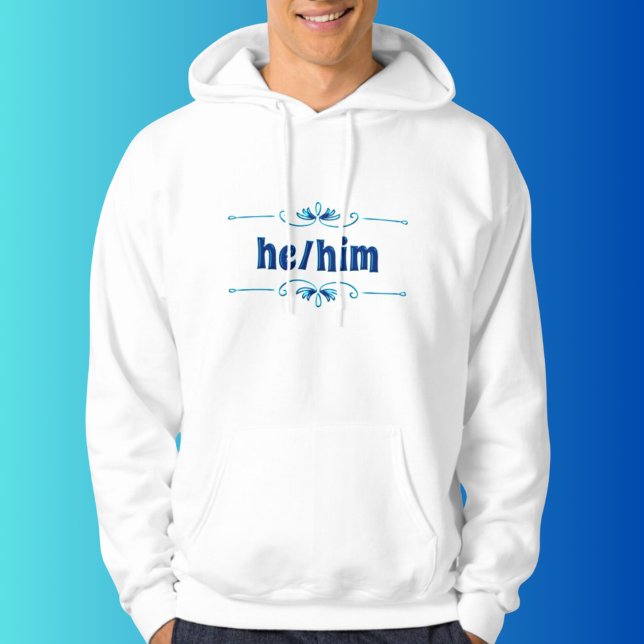 He Him Shades of Blue Filigree Hoodie (Von Creator hochgeladen)
