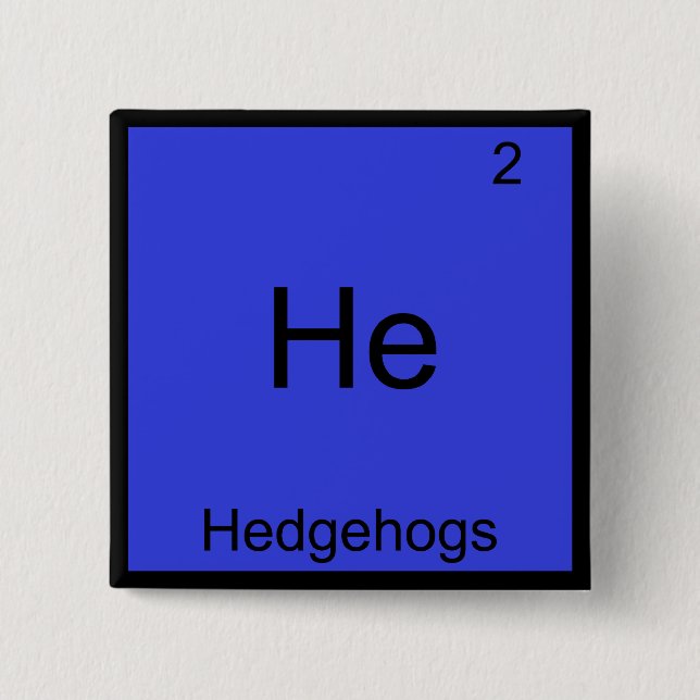 He-Igels Funny Chemistry Element Symbol T-Shirt Button (Vorderseite)